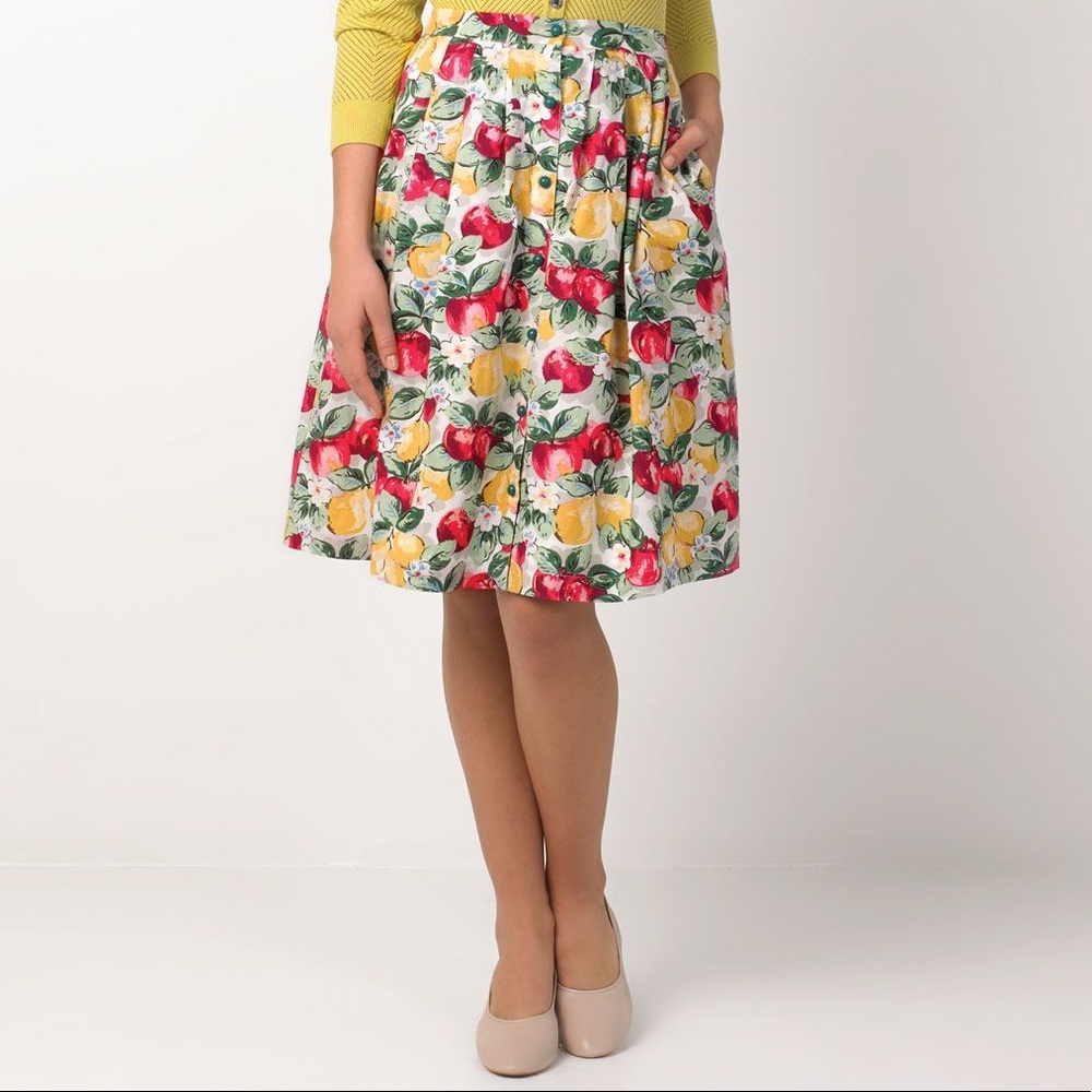 NWT Cath kidston cotton button front skirt size 12